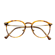 Vintage Brown Round Frame